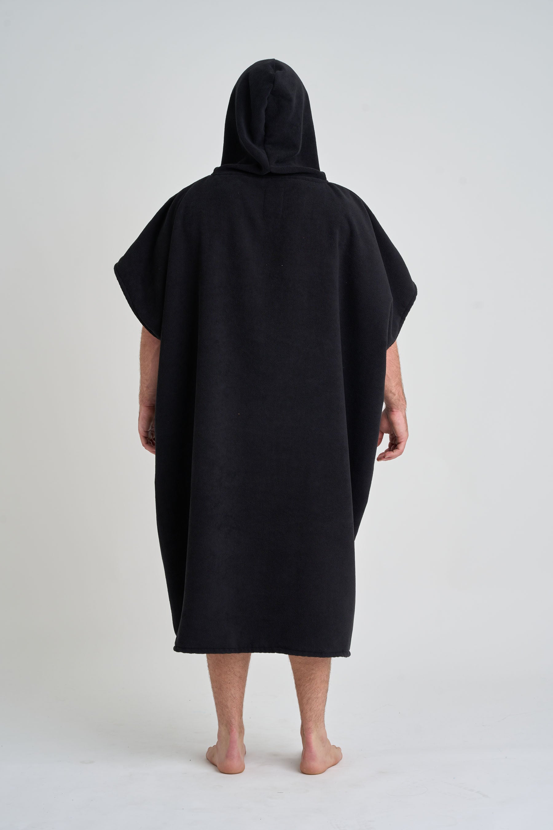 Jetpilot Venture Unisex Hoodie Towel - Black back profile