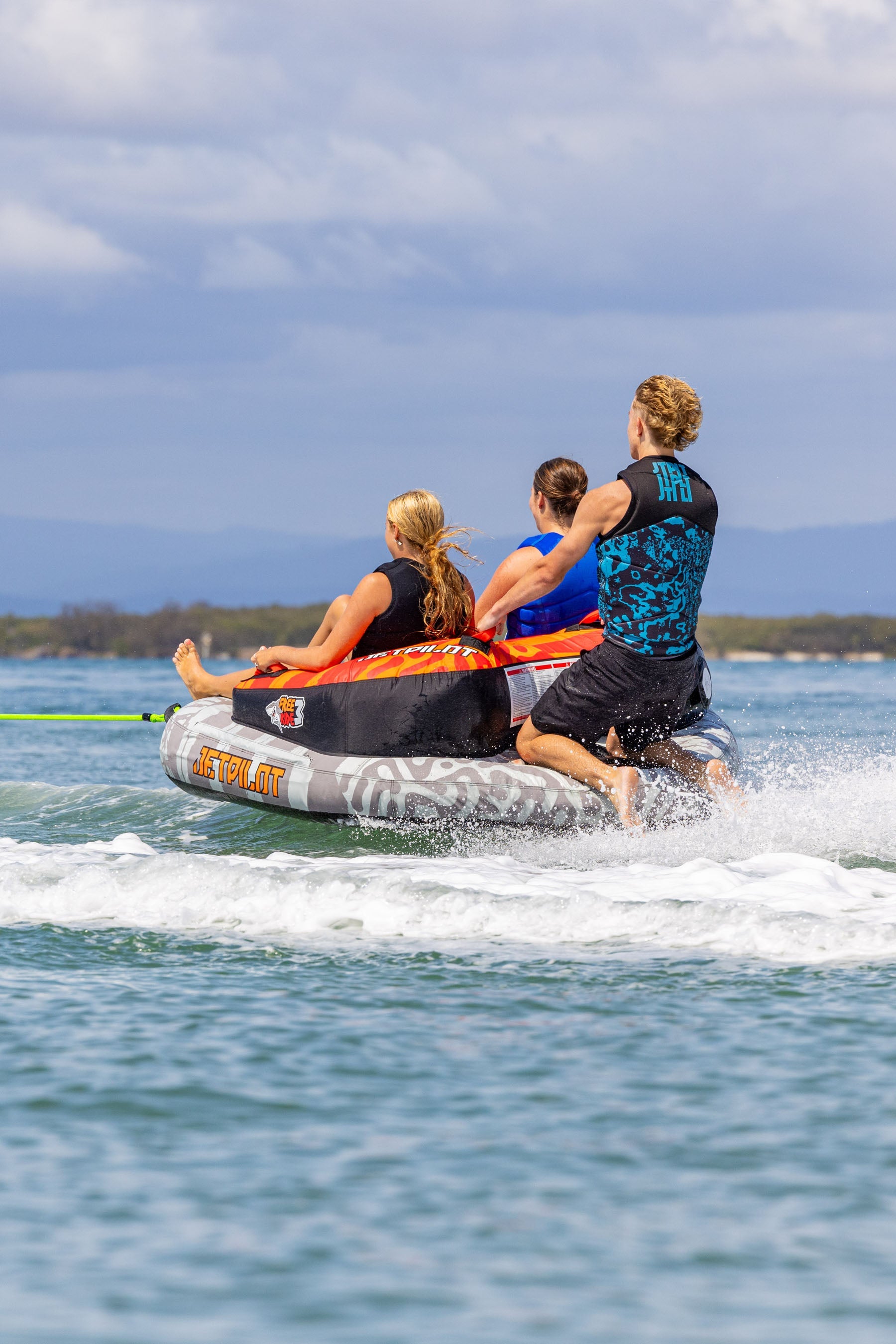 Jetpilot Freeride 3 Person Towable Tube - Grey/Orange 6
