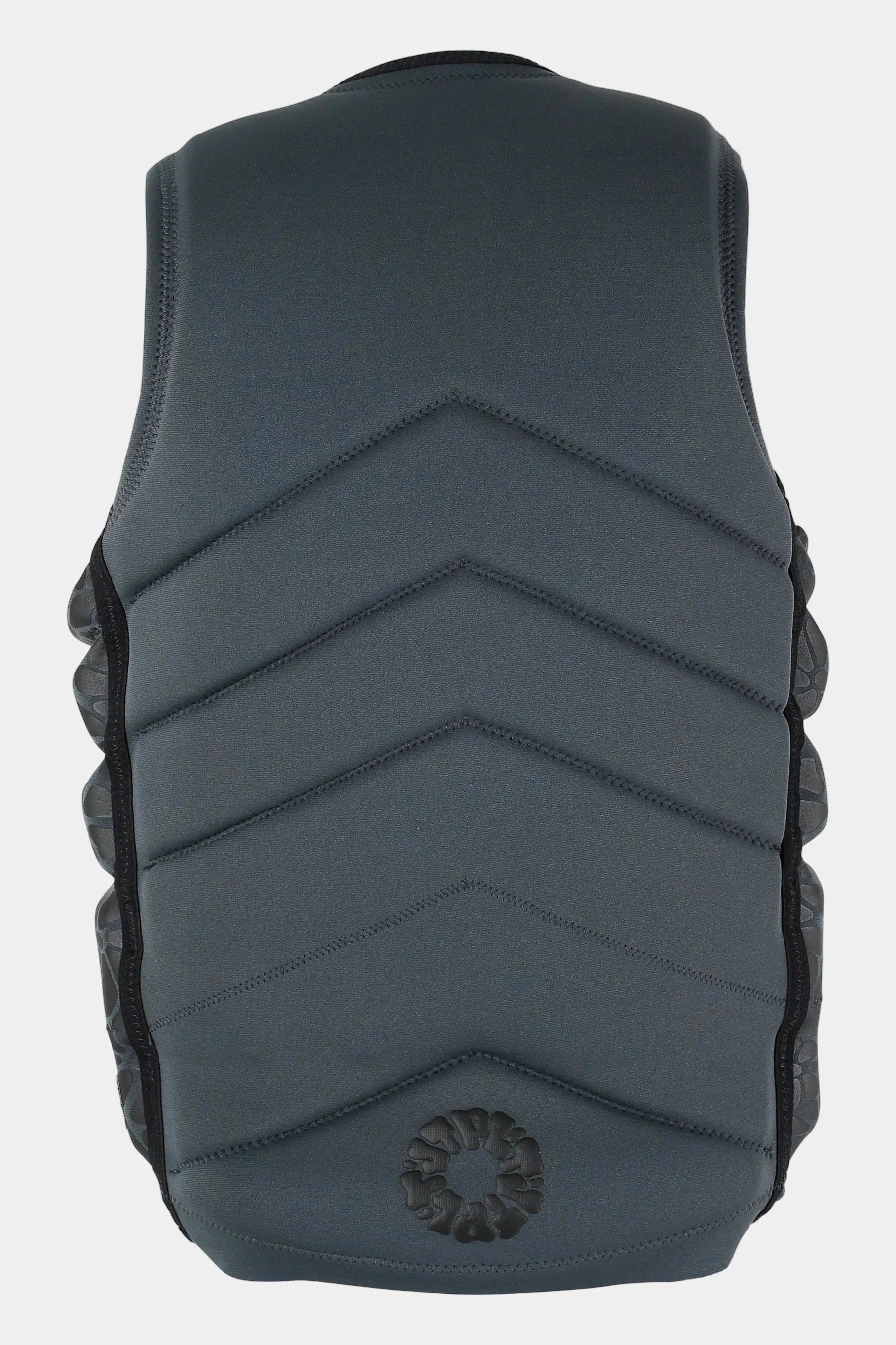 Jetpilot X1 Life Jacket - Bust Dunn Signature Series - Charcoal with a chevron pattern on a white background