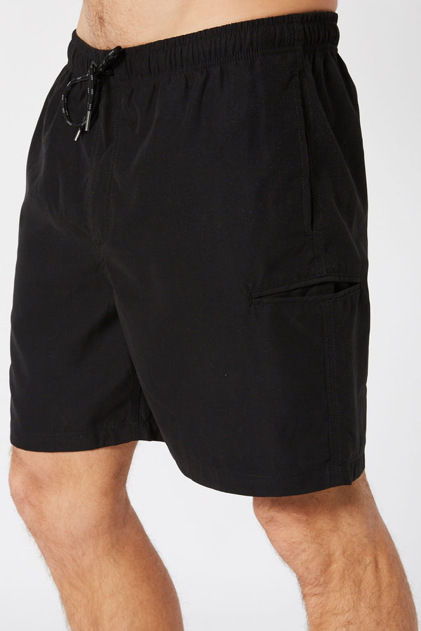 JET-LITE ELASTICATED SHORT - BLACK