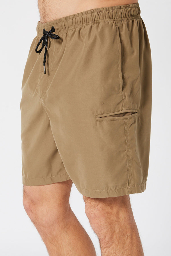 JET-LITE ELASTICATED SHORT - KHAKI