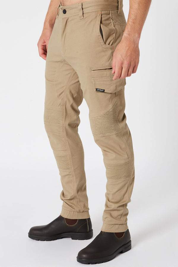 CORRUGATED STRETCH PANT - KHAKI