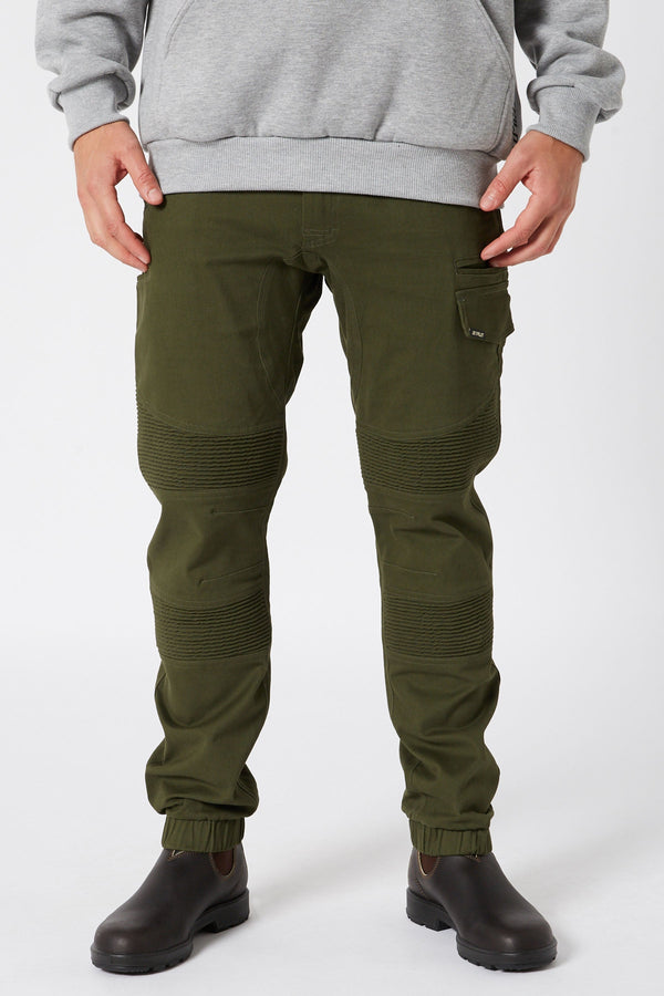 CORRUGATED STRETCH PANT - OLIVE