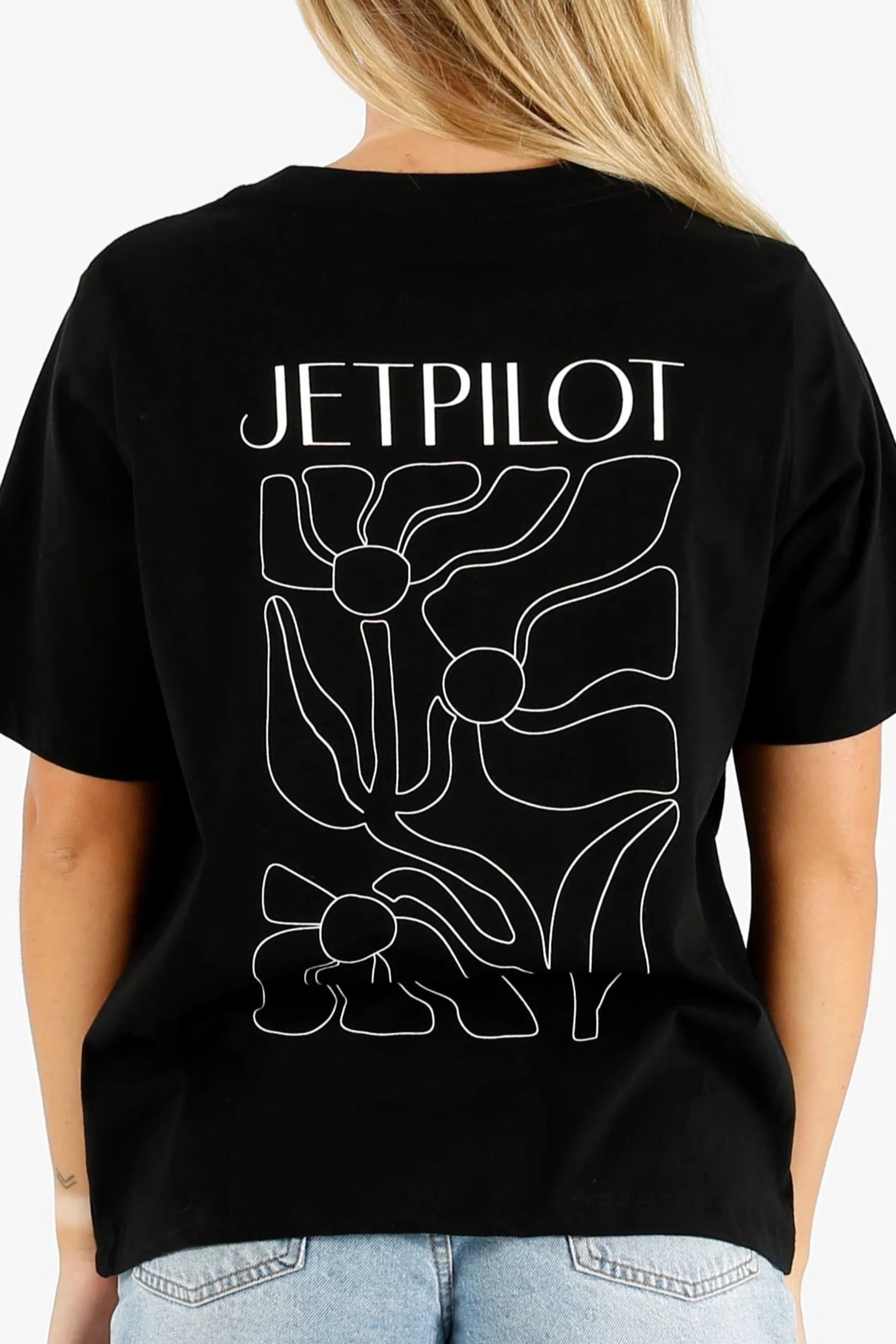 Jetpilot Luna Tee - Black Artwork Details