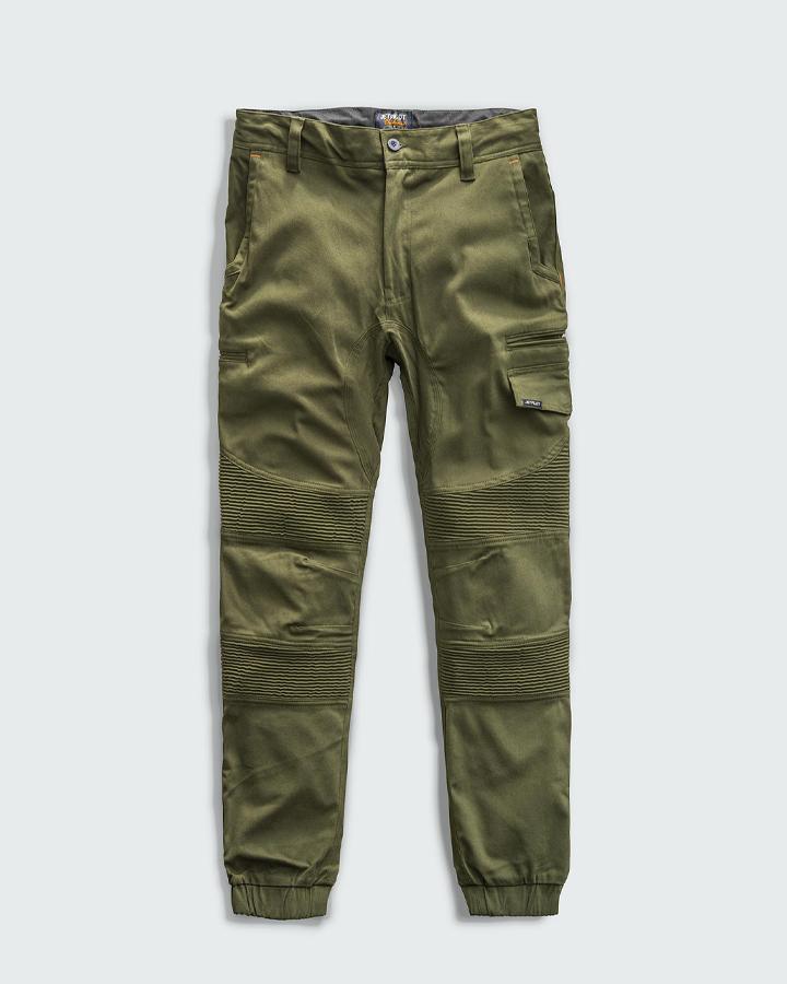 CORRUGATED STRETCH PANT - OLIVE