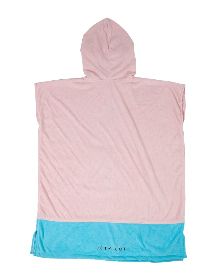 JETPILOT LADIES FLIGHT HOODED TOWEL PINK/BLUE