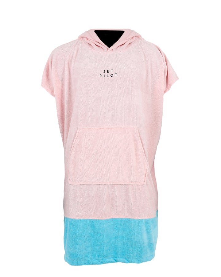 JETPILOT LADIES FLIGHT HOODED TOWEL PINK/BLUE