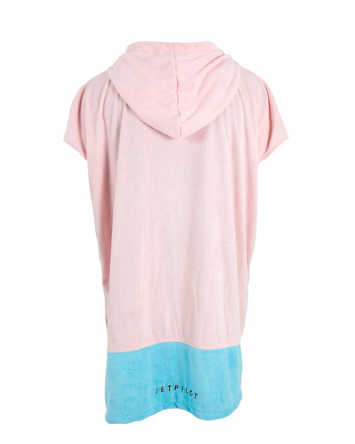 JETPILOT LADIES FLIGHT HOODED TOWEL PINK/BLUE