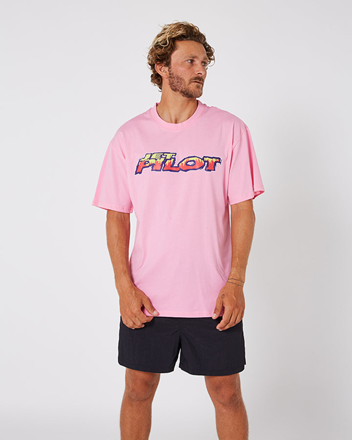 Jetpilot Colour Vision Mens Tee - Pink