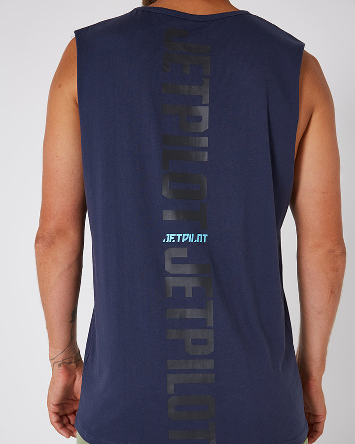 Jetpilot Freeride Mens Muscle Tee - Petrol Blue