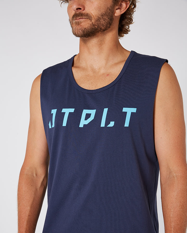 Jetpilot Freeride Mens Muscle Tee - Petrol Blue