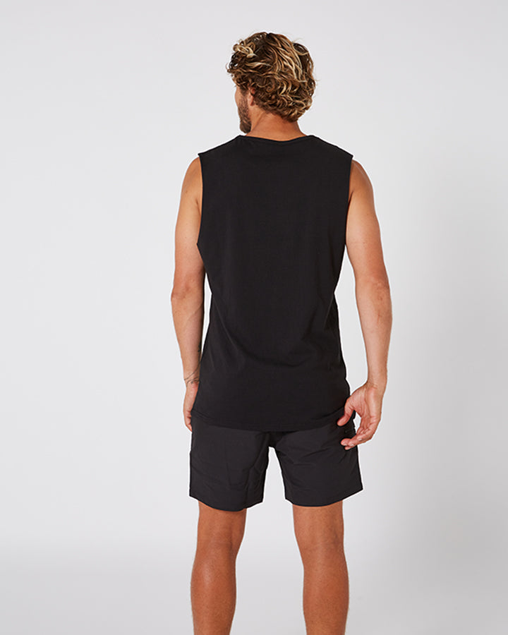 Jetpilot Icon Mens Muscle Tee - Black Lifestyle 2