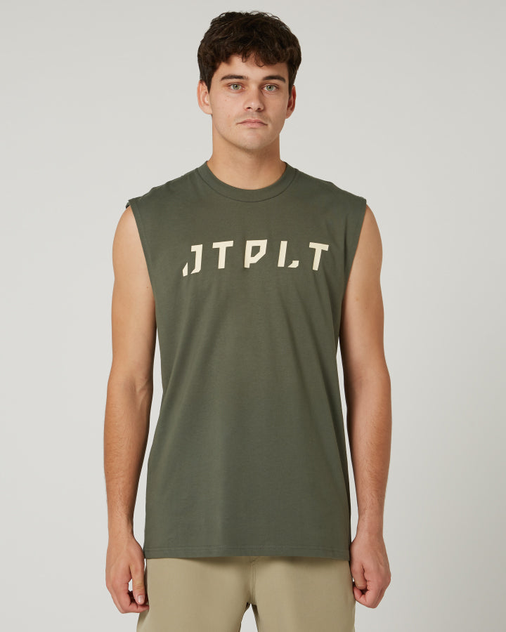 Jetpilot Icon Mens Muscle Tee - Sage Lifestyle 3