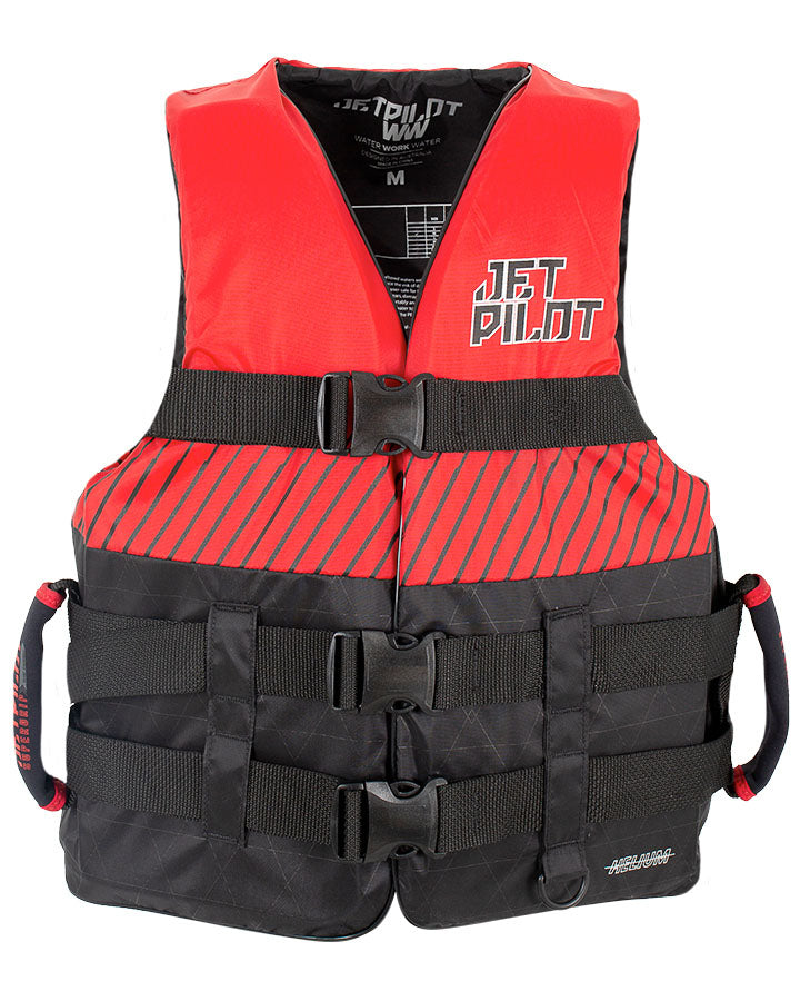 HELIUM F/E MENS NYLON LIFE JACKET - RED - FRONT