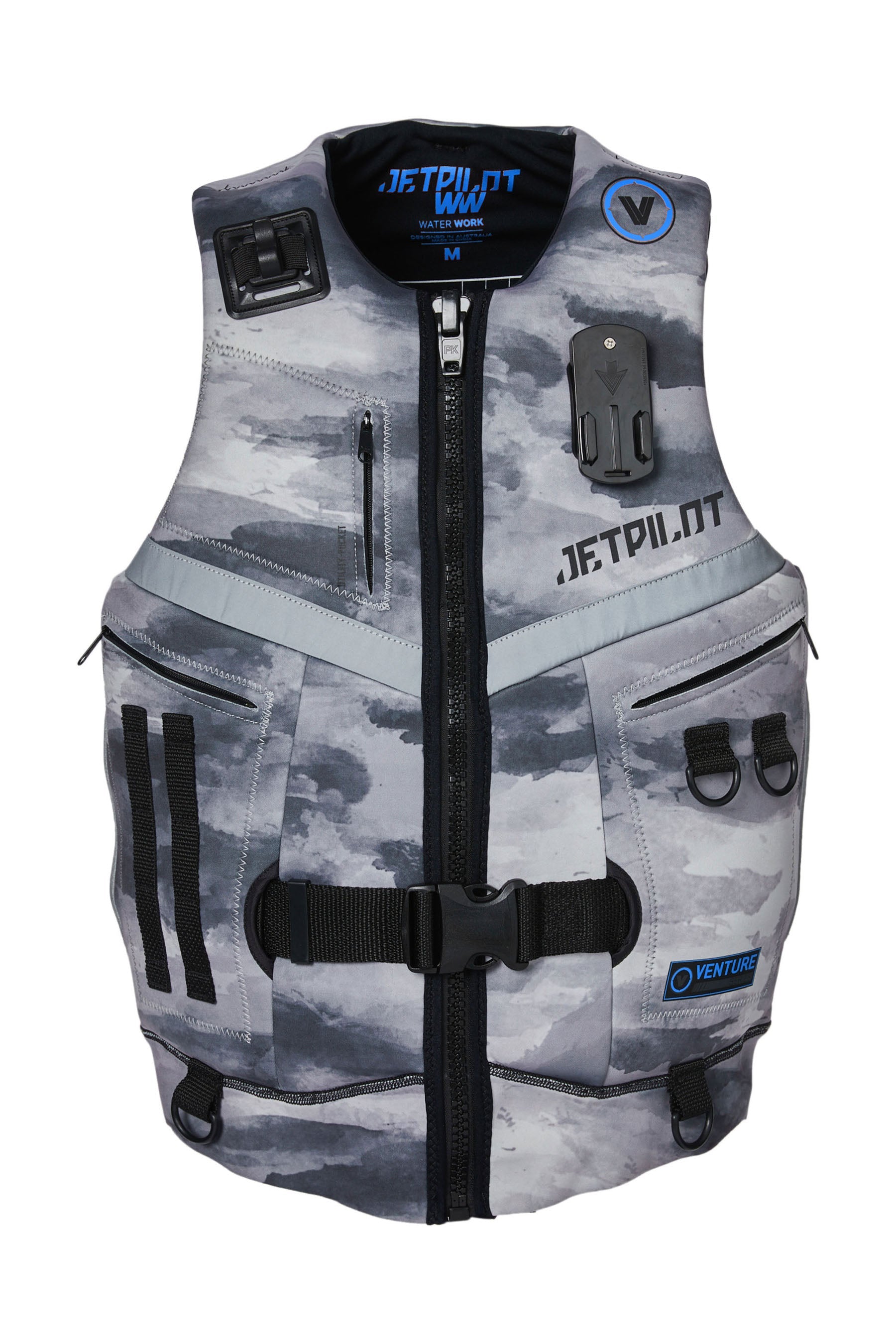 Venture Mens Neo Life Jacket Grey/Camo