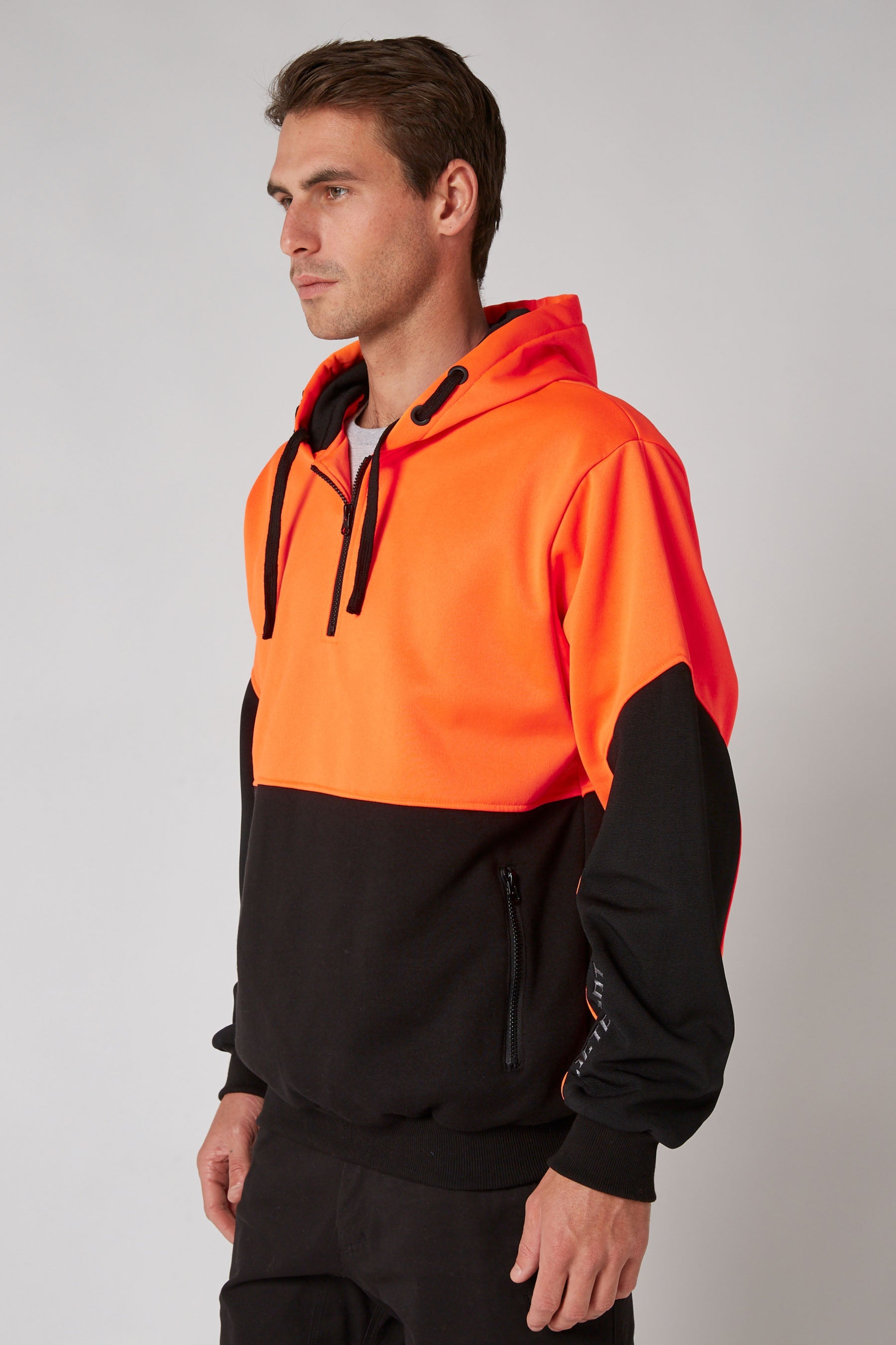 Leveled Mens 2.0 PO Hoodie Hi Vis Orange