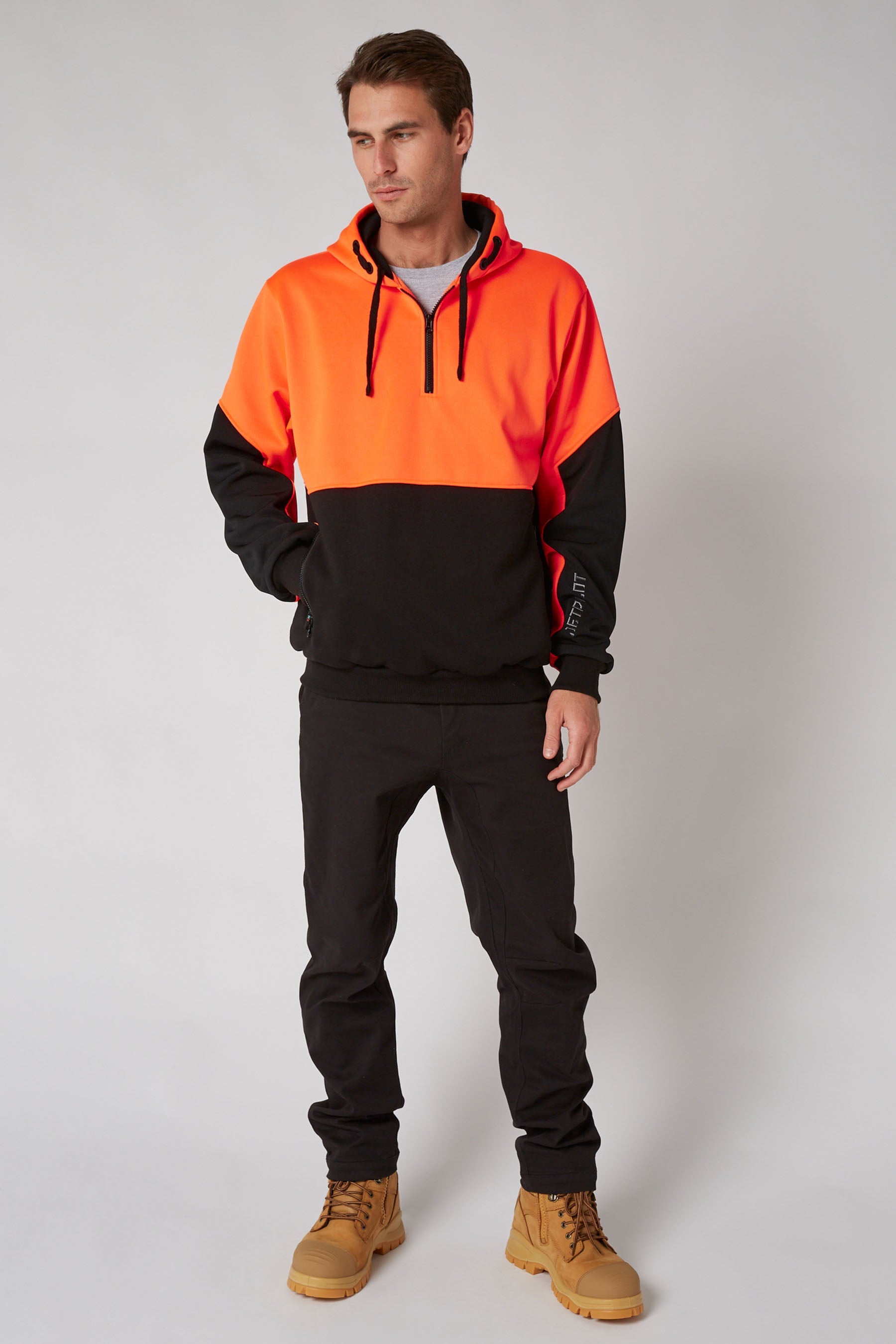 Leveled Mens 2.0 PO Hoodie Hi Vis Orange