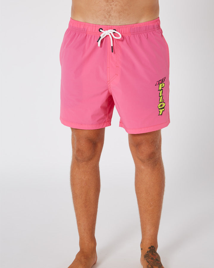 Jetpilot Raver Beach Mens Boardshort - Pink Lifestyle 1