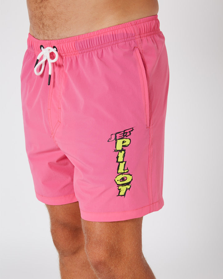 Jetpilot Raver Beach Mens Boardshort - Pink Lifestyle