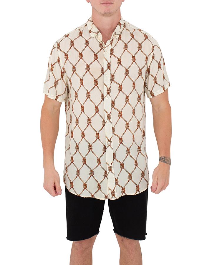 JETPILOT ROPE MENS S/S SHIRT - WHITE