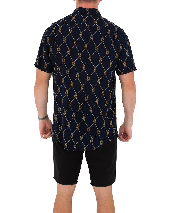 JETPILOT ROPE MENS S/S SHIRT - NAVY