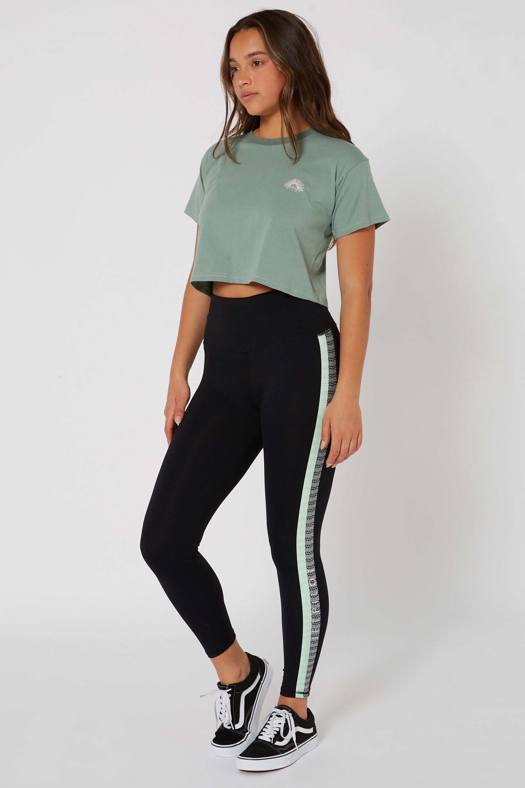 JETPILOT PACER LADIES LEGGINGS BLACK/MINT