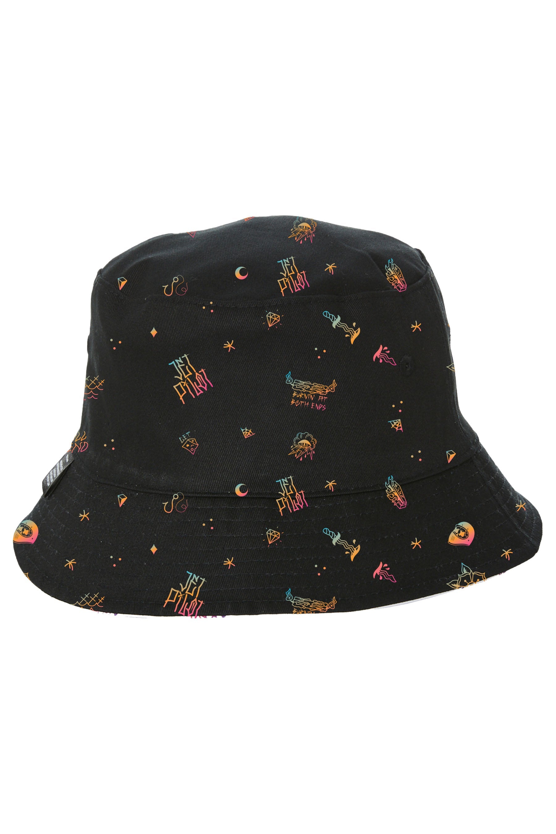 Full Send Revo Mens Bucket Hat - Black Black