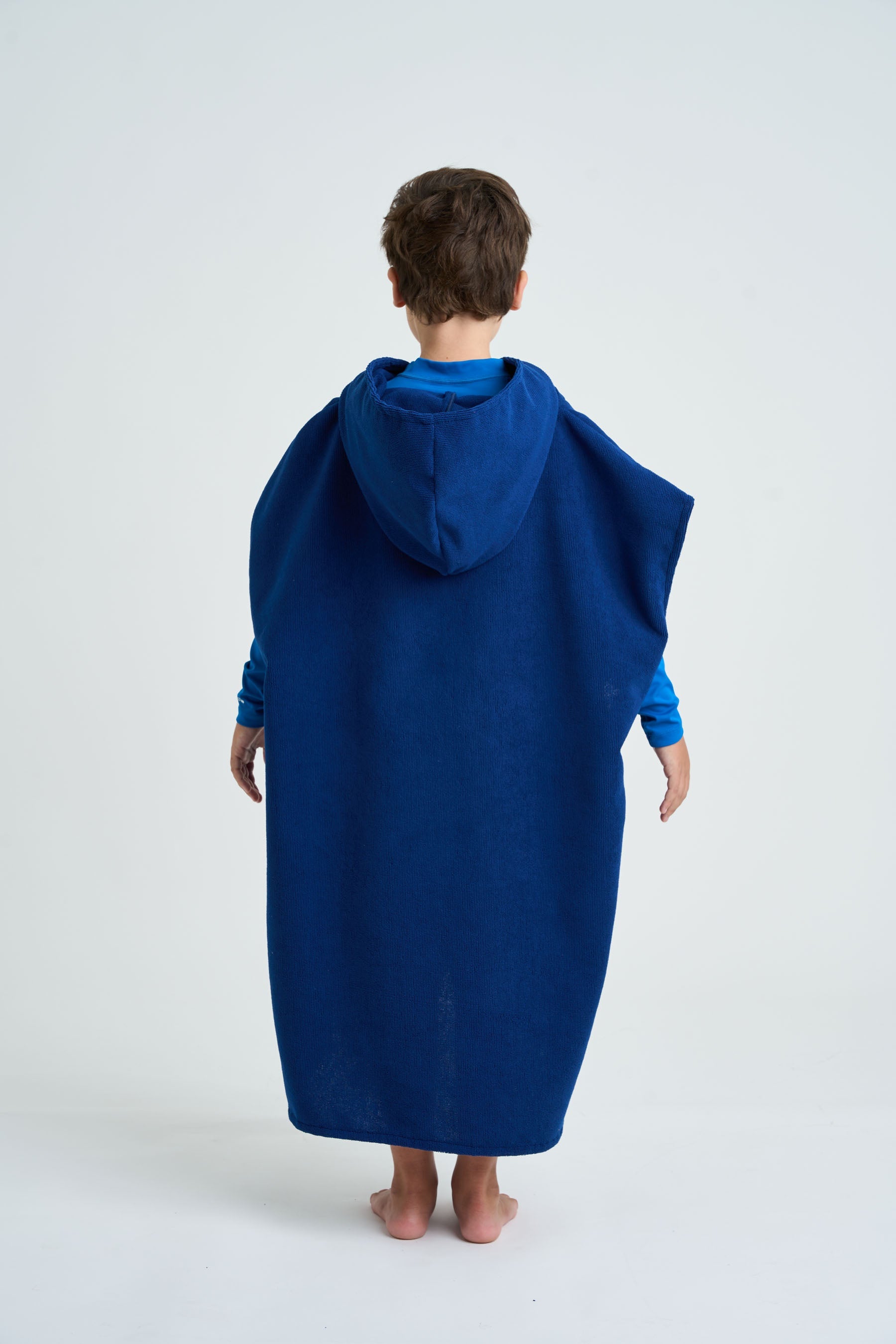 Jetpilot Youth Kids Hoodie Towel - Blue - Back On Body