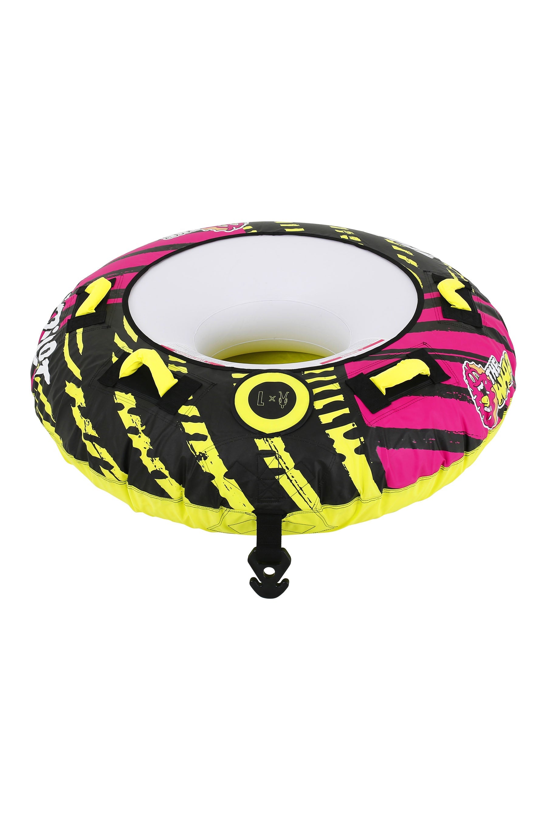 Jetpilot Whip 1 Person Towable Tube - Pink/Lime 2