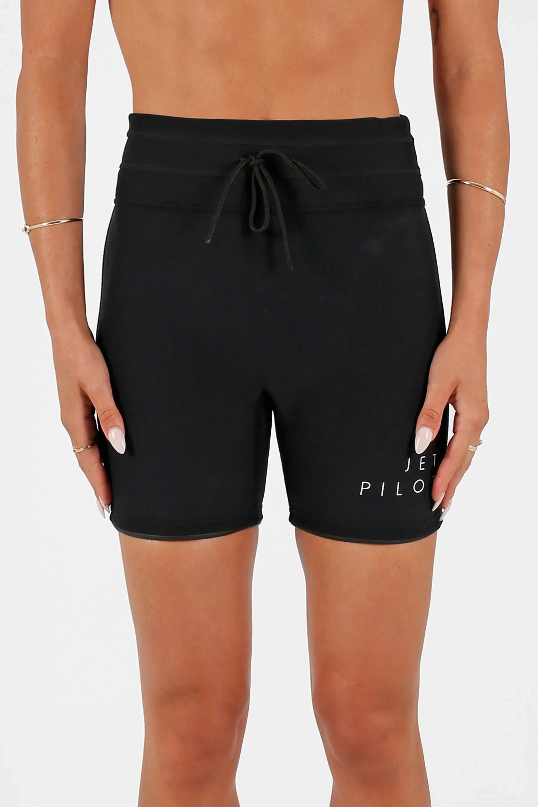 Jetpilot Corp 5" High Waisted Neoprene Short - Black
