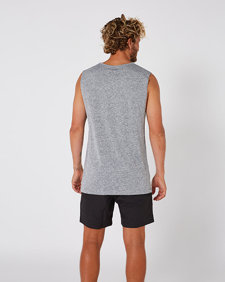 Jetpilot All Day Mens Muscle Tee - Grey Lifestyle 3