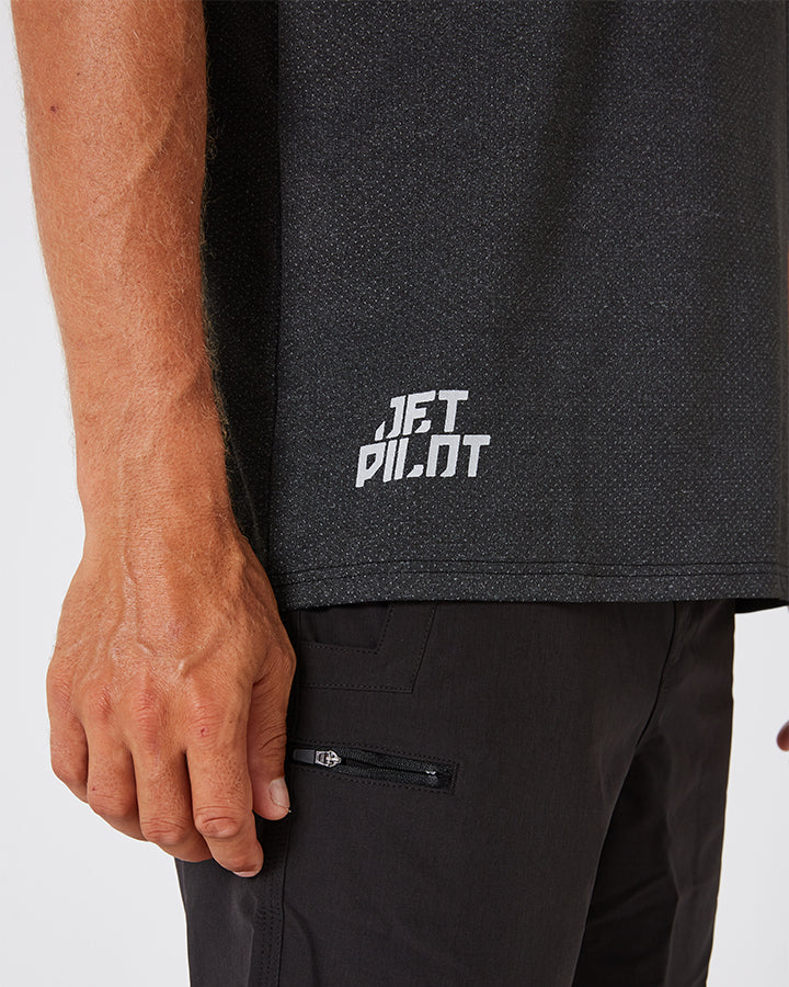Jetpilot All Day Mens S/S Tee - Black Lifestyle 1
