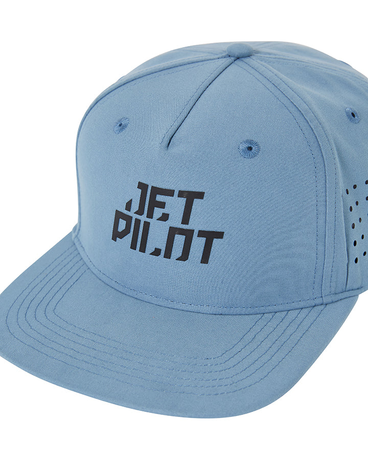 Jetpilot Impact Mens Snapback Cap - Blue Lifestyle 5