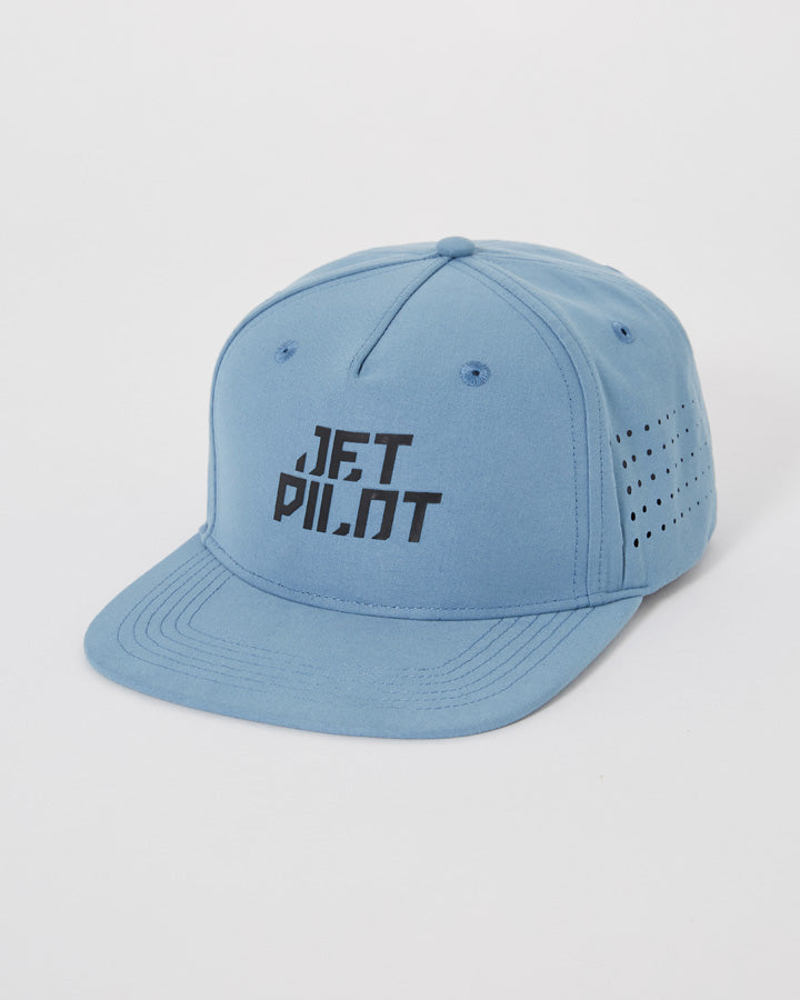Jetpilot Impact Mens Snapback Cap - Blue Lifestyle 6