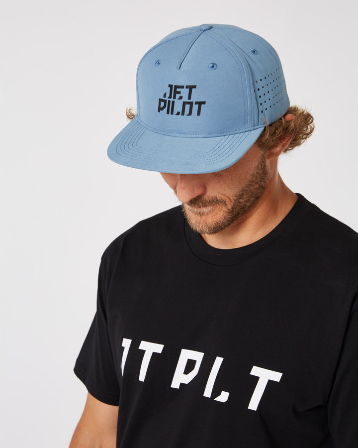 Jetpilot Impact Mens Snapback Cap - Blue Lifestyle 8