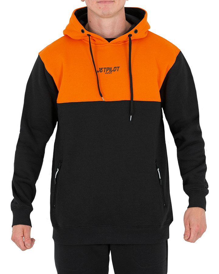 Mens black and orange hoodie hotsell