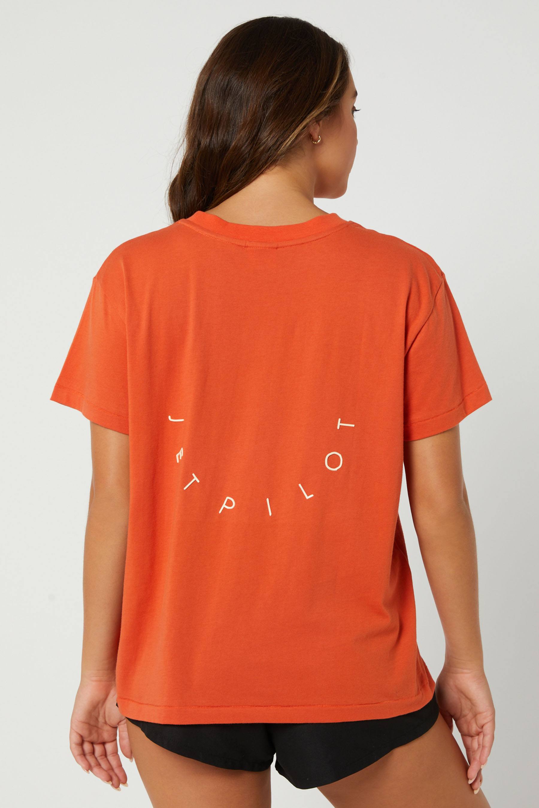 Jetpilot Arch Ladies SS T-Shirt Burnt Orange 3