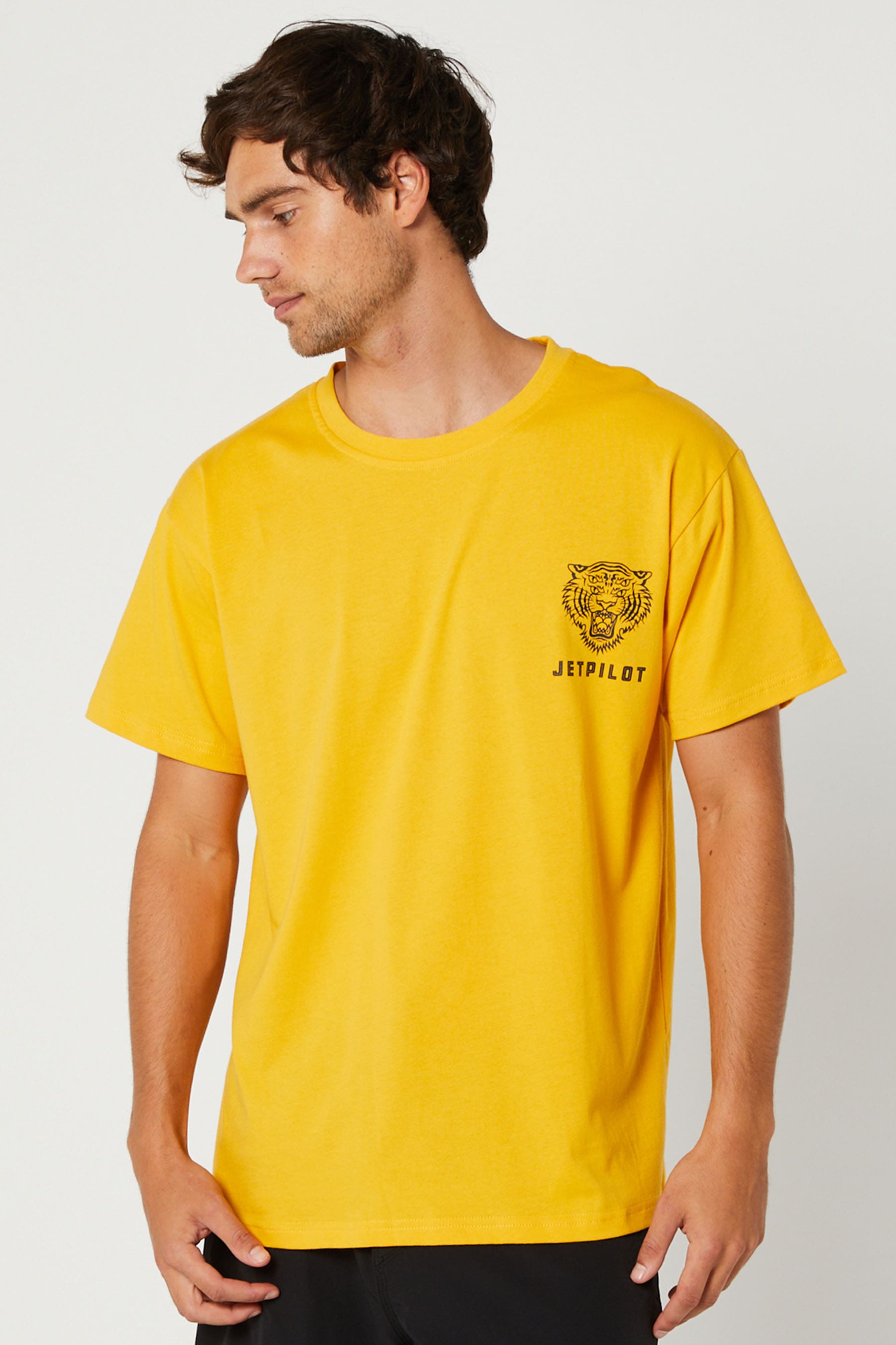 Tiger Mens SS T-Shirt Yellow