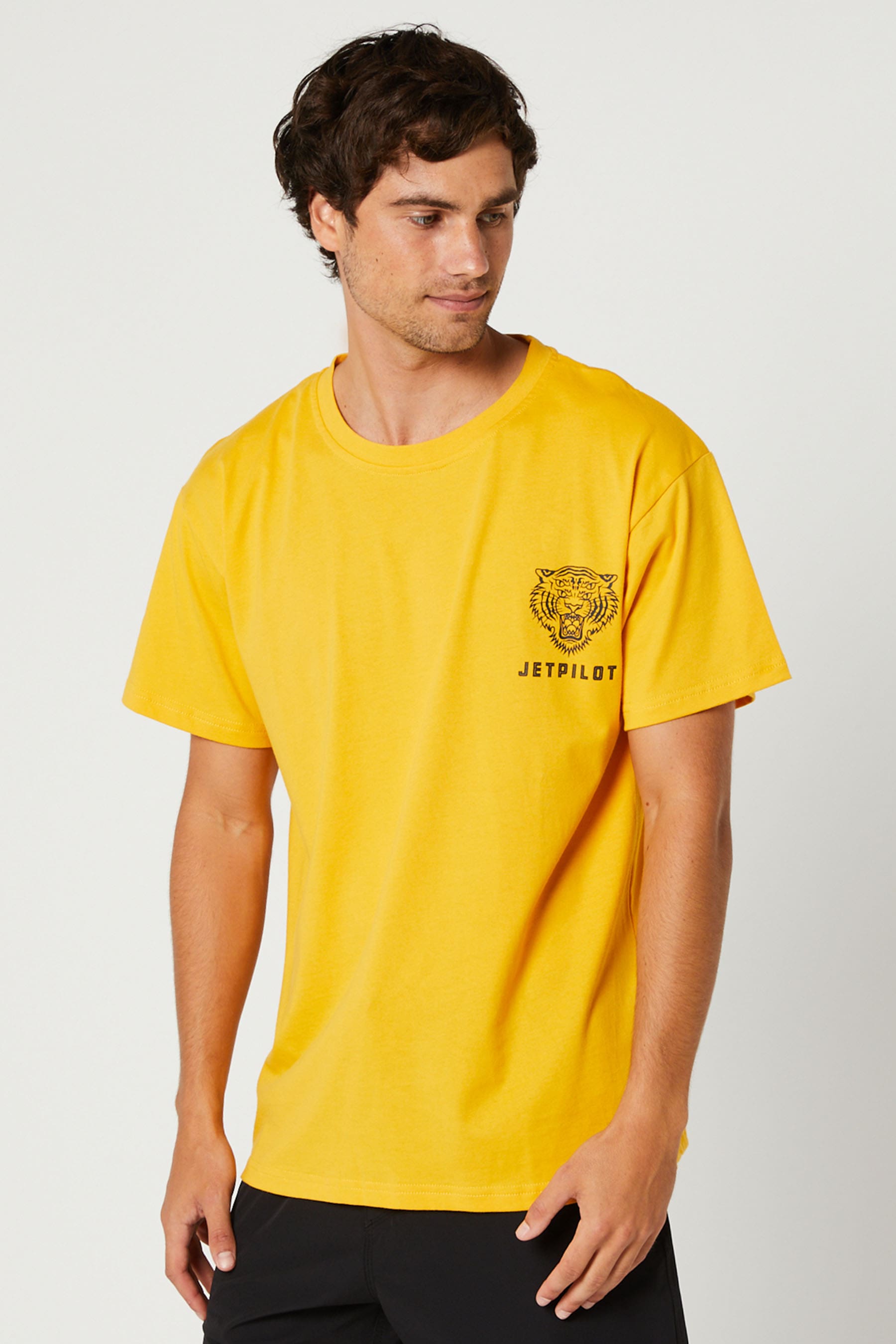 Tiger Mens SS T-Shirt Yellow 4