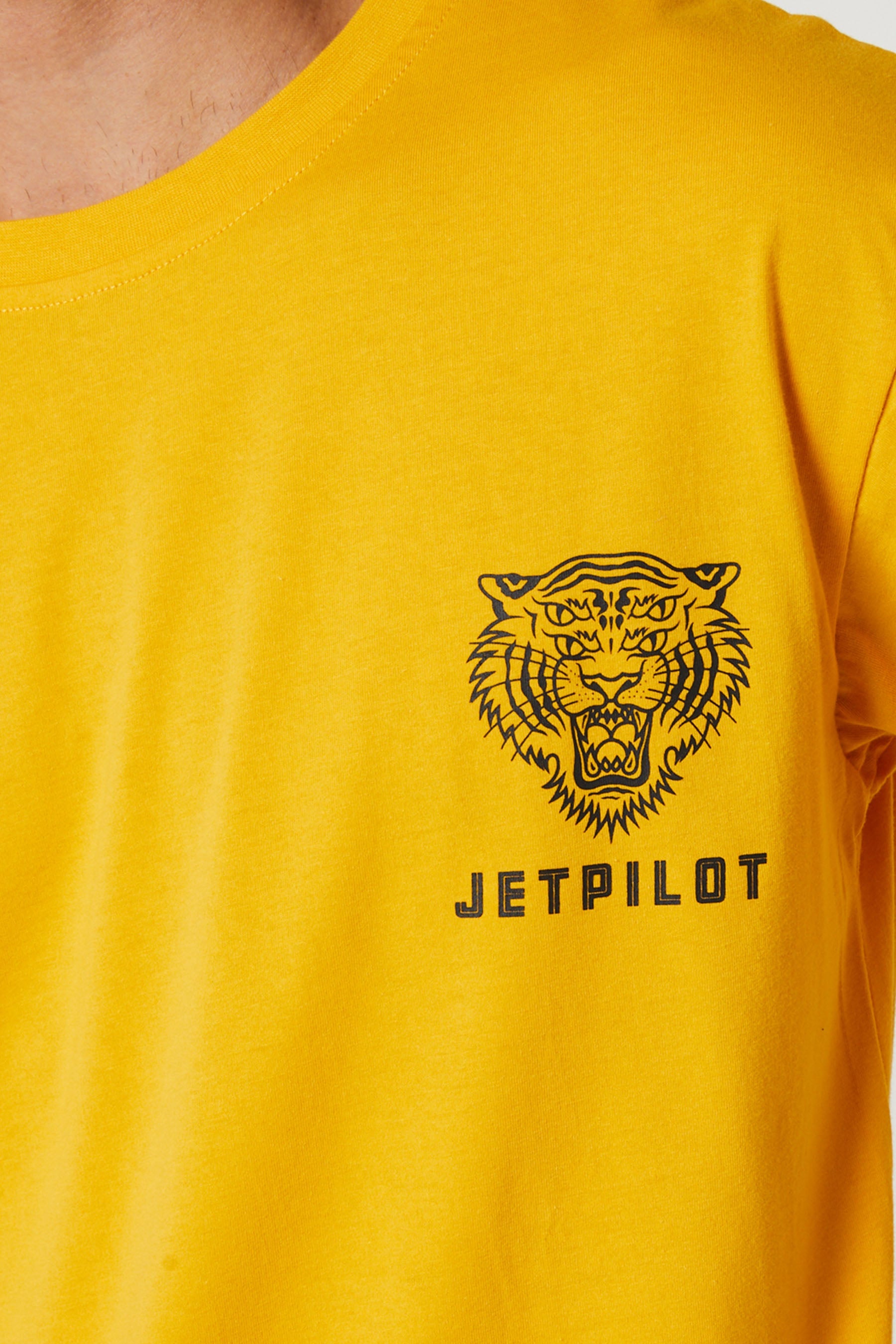 Tiger Mens SS T-Shirt Yellow 3