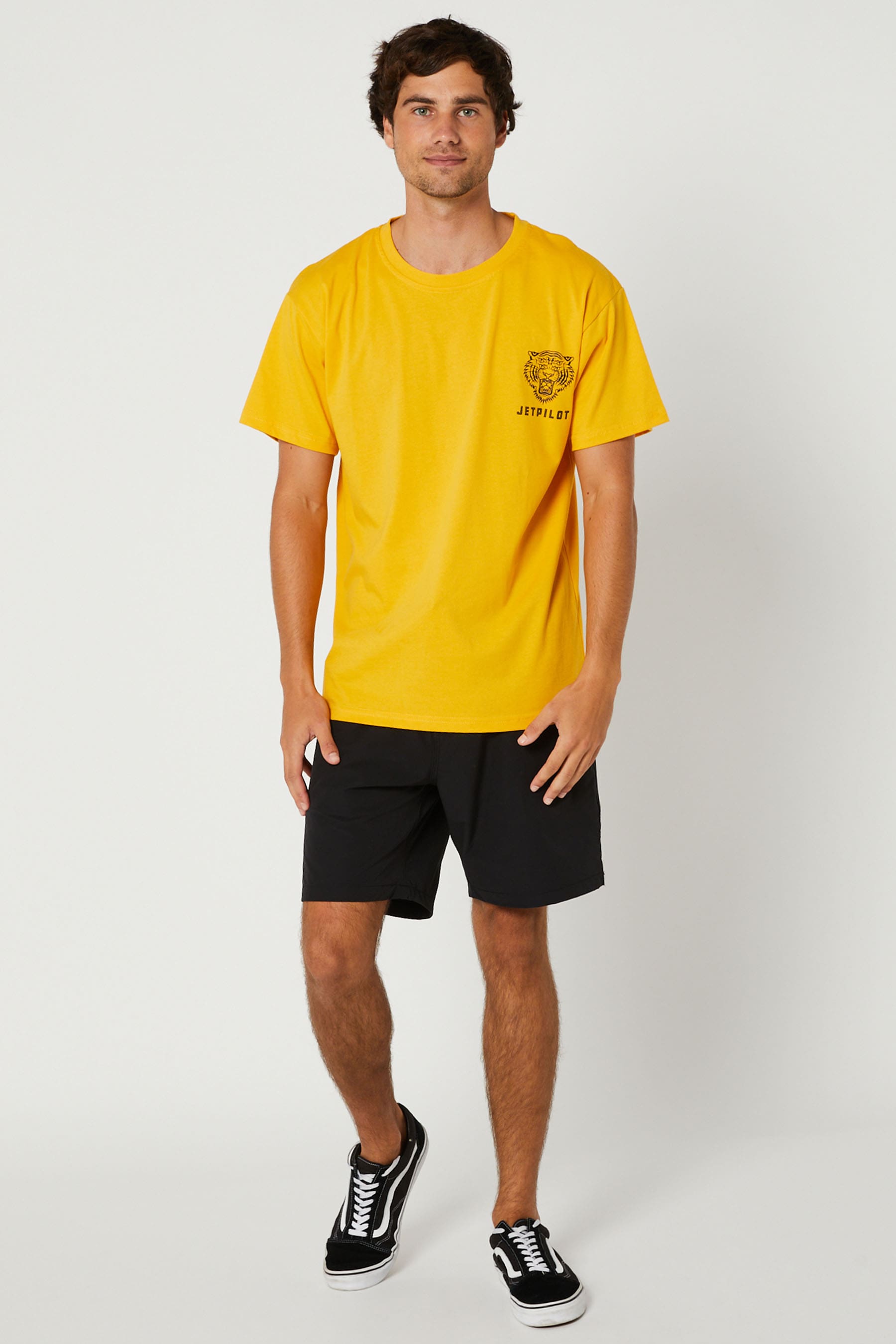Tiger Mens SS T-Shirt Yellow 5