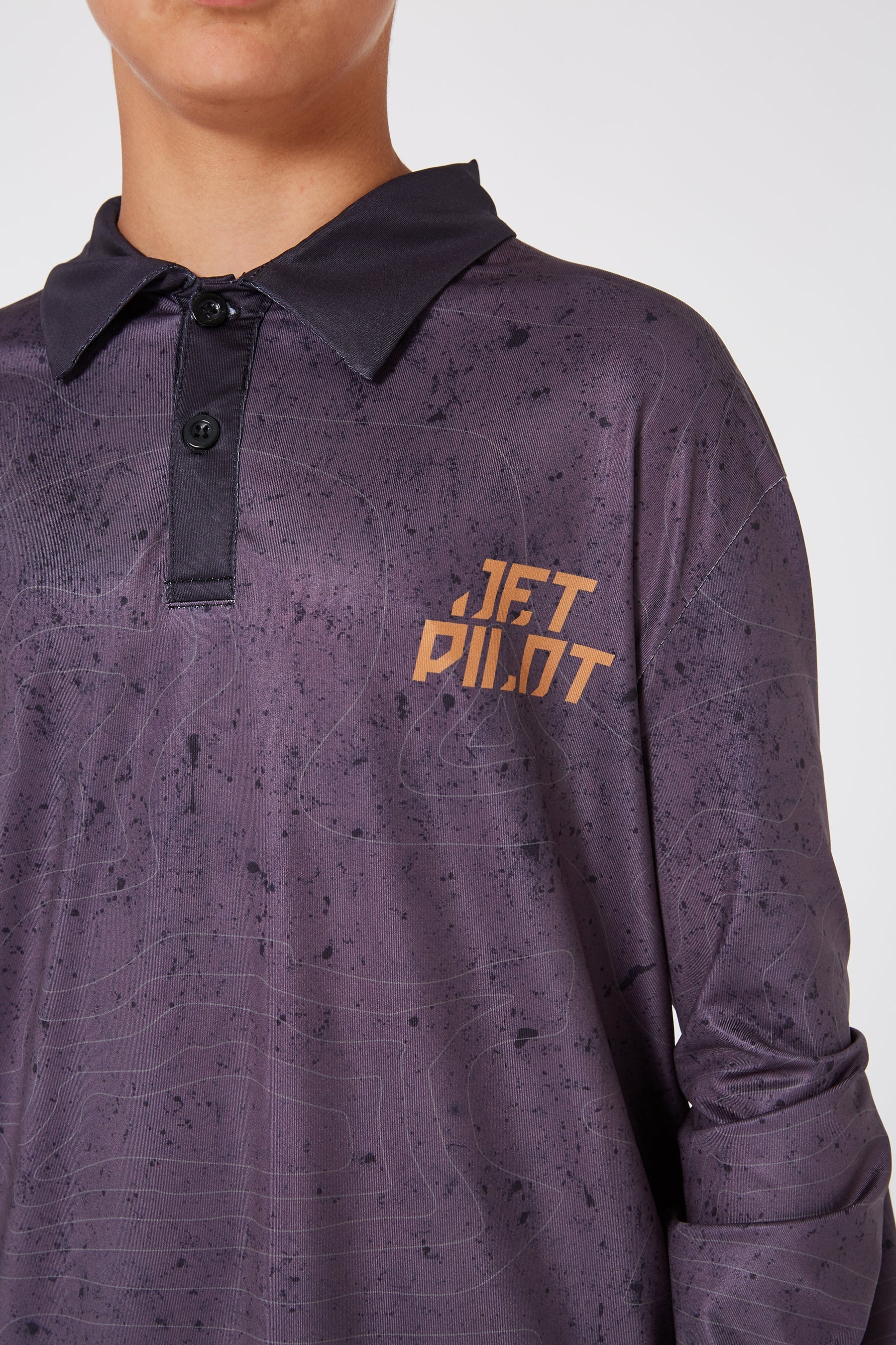 Jetpilot Venture Youth Fishing Shirt - Black Lifestyle 1